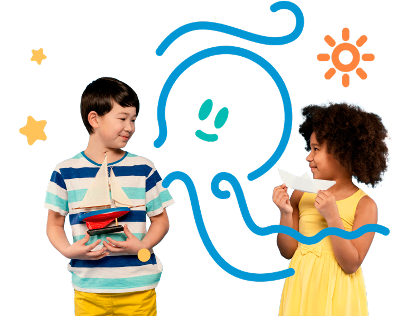 Niños interactuando